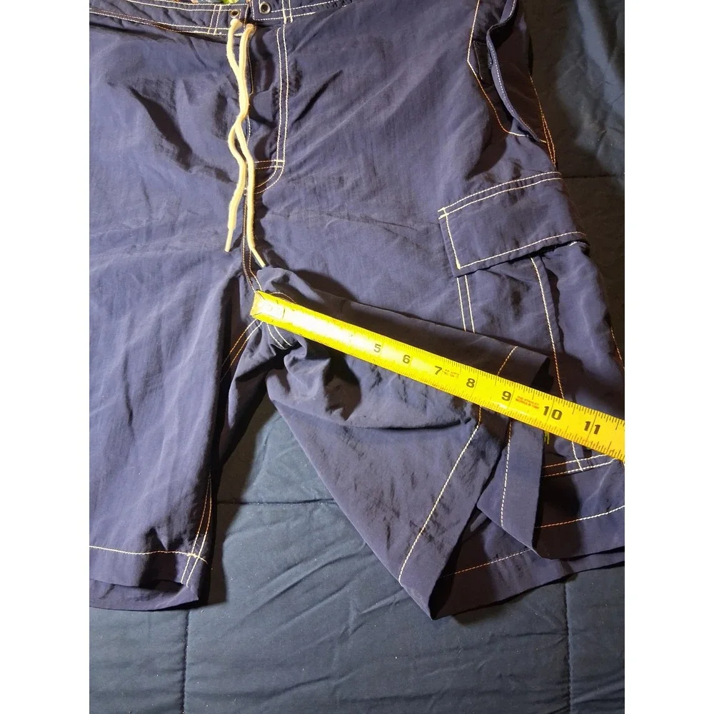 Polo Ralph Lauren Mens Navy Blue Cargo‎ Board Shorts Swim Trunks Size 36